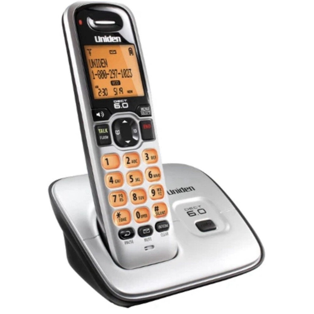 Uniden D1660 Single Line Cordless Silver Caller ID Speakerphone Phone NIB